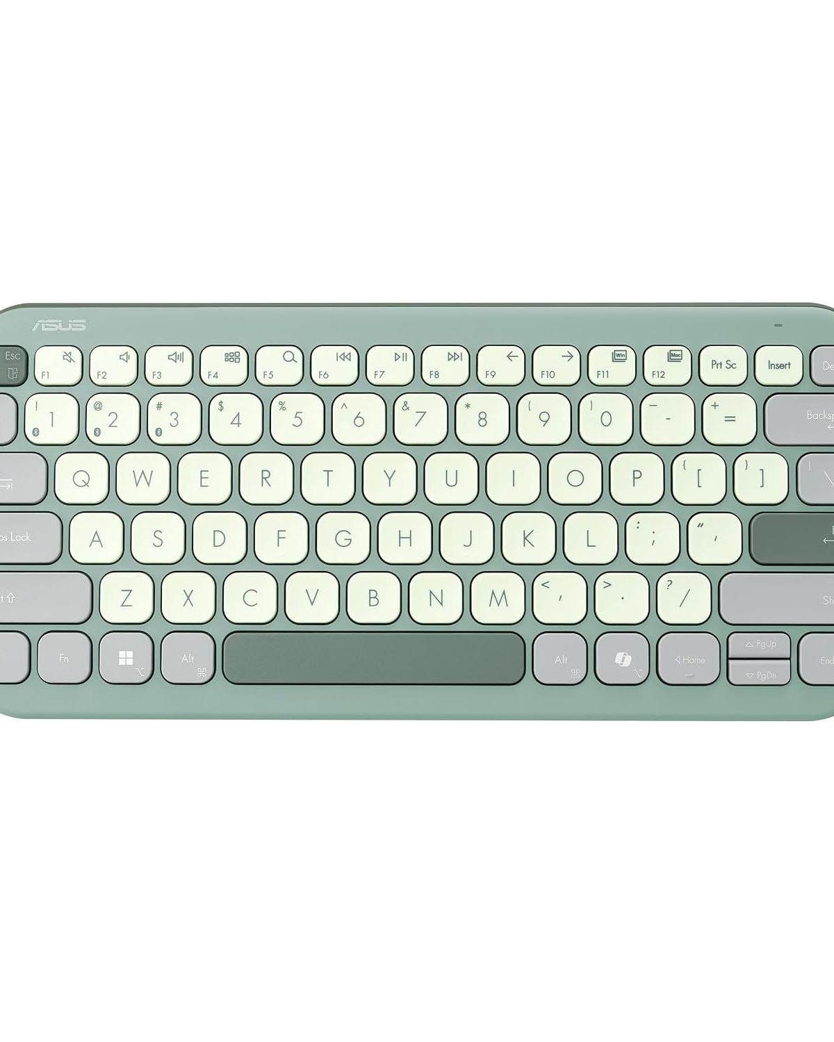 ASUS Marshmallow KW100 Wireless Keyboard – Green Tea Latte | Silent Scissor Keys,Compact Design,2-Year Battery Life, Compatible with Windows/Mac/Chrome/iOS & iPadOS Devices with Dedicated Copilot Key