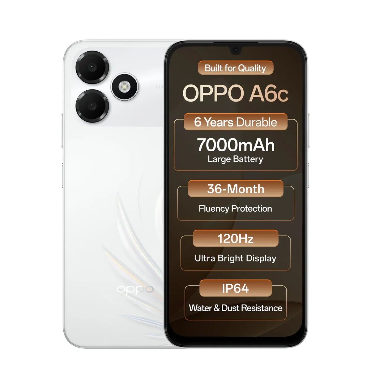 OPPO A6c (Feather White, 64 GB) (4 GB RAM)