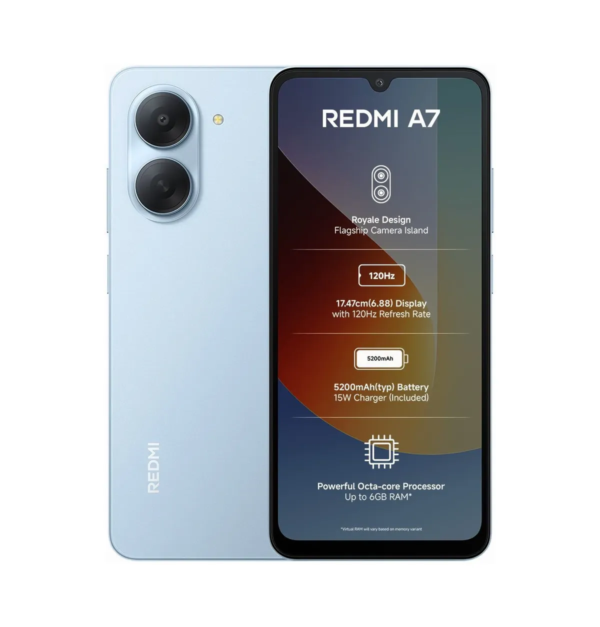 REDMI A7 (Sky Blue, 64 GB) (3 GB RAM)