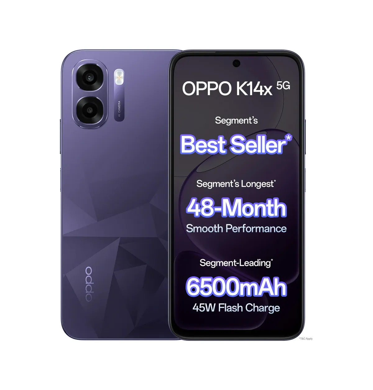 OPPO K14x 5G (Prism Violet, 64 GB) (4 GB RAM)