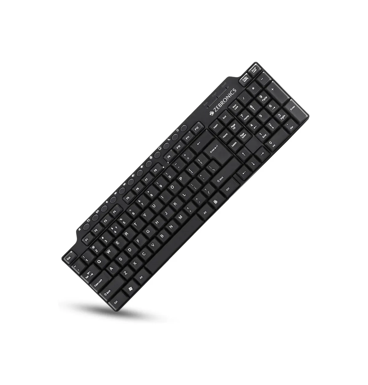 ebronics ZEB-KM2100 Multimedia USB Keyboard Comes with 114 Keys Including 12 Dedicated Multimedia Keys & with Rupee Key