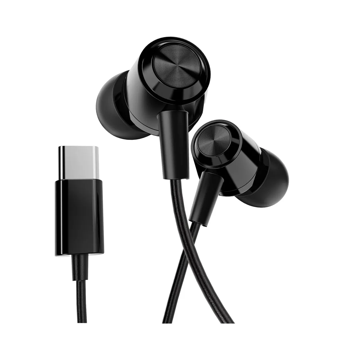 GOBOULT WiredX 500 Earphones with Type-C Input, 13mm Bass Drivers, Inline Controls, IPX5, Earphones Wired Headphones with mic