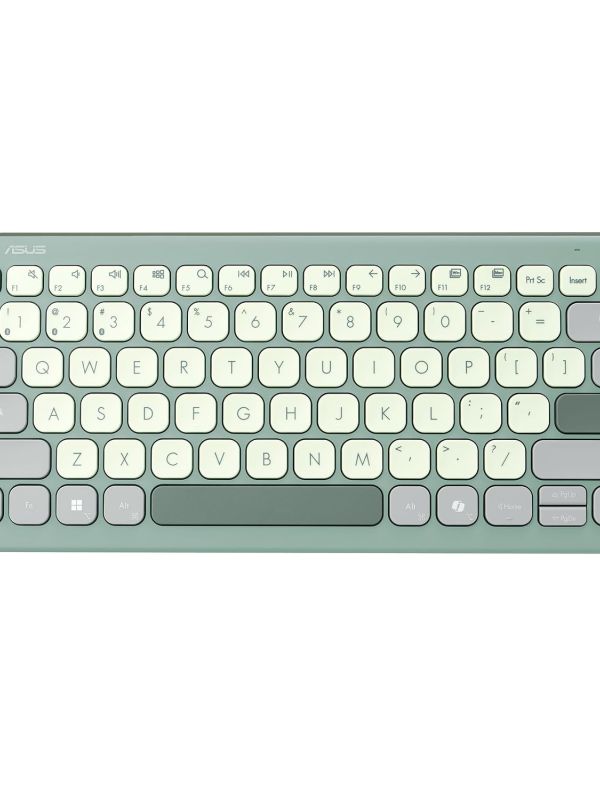 Product ASUS Marshmallow KW100 Wireless Keyboard – Green Tea Latte | Silent Scissor Keys,Compact Design,2-Year Battery Life, Compatible with Windows/Mac/Chrome/iOS & iPadOS Devices with Dedicated Copilot Key Image
