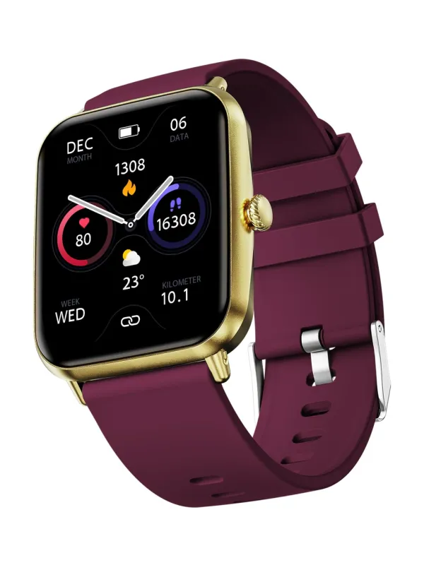 Product Fire-Boltt Ninja Call Pro Plus Bluetooth Calling Smart Watch, 1.83″ HD Display, AI Voice Assistant, 120+ Sports Modes, IP67 Waterproof, SpO2 & Heart Rate Monitor Smartwatch for Men & Women - Wine Image