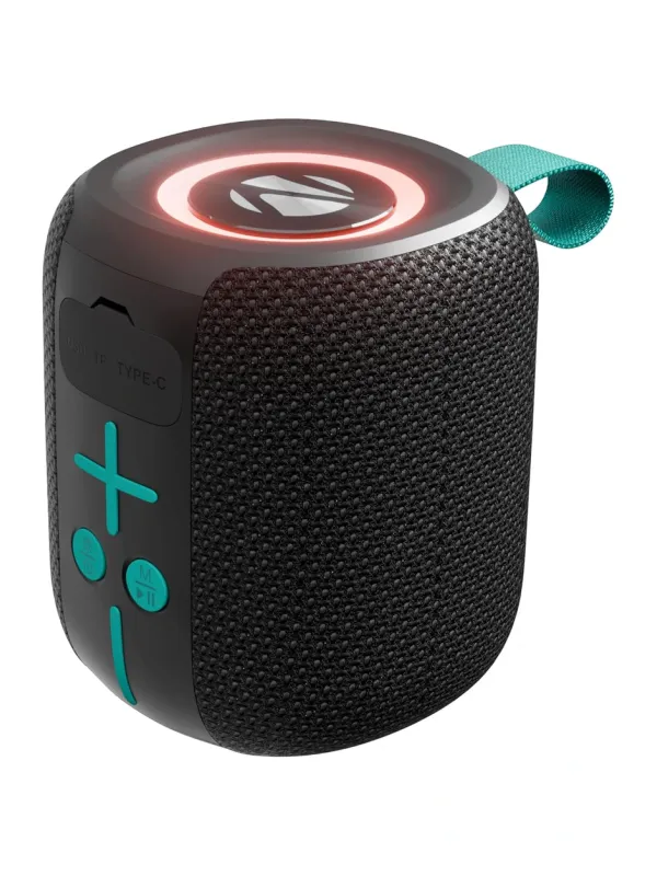 Product Zebronics 2026 Launch Portable Bluetooth Speaker, 5W RMS, Up to 10Hrs Playback, Passive Radiator, TWS, BT v5.4, USB & mSD, 9 RGB Modes, Splash Proof, Type-C Charging (Sonic POD 15) Image