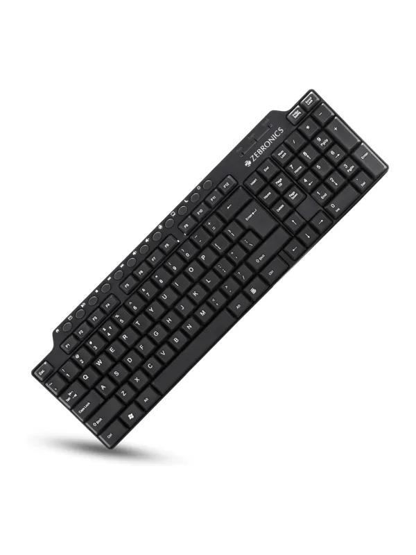 Product ebronics ZEB-KM2100 Multimedia USB Keyboard Comes with 114 Keys Including 12 Dedicated Multimedia Keys & with Rupee Key Image