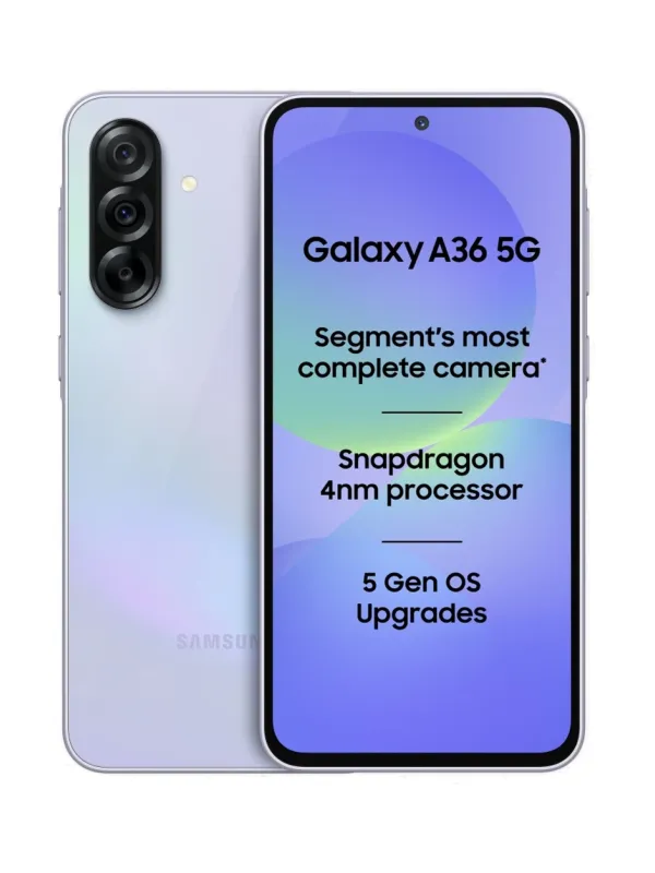 Product Samsung Galaxy A36 5G (Awesome Lavender, 128 GB) (8 GB RAM) Image